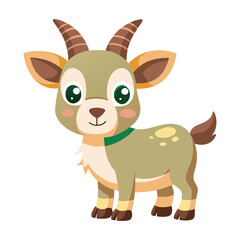 Download Cute Goat Cartoon Vector Icon Illustration Eps File For Design.