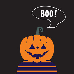pumpkin head halloween vector illustration
