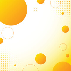 Bright Yellow Abstract Circle Background Design Template
