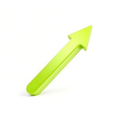 3d green arrow up isolated on white