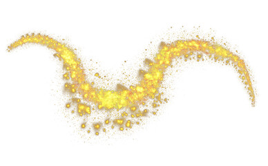 Sparkles on a transparent background, Christmas light effect .golden stars with special light and romantic