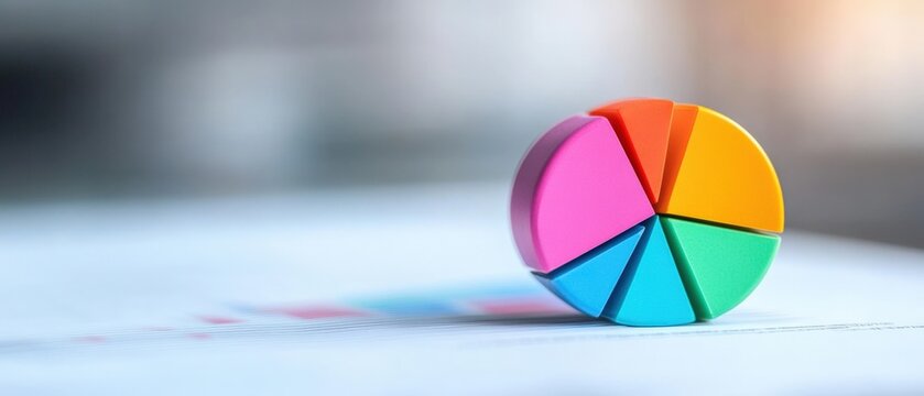 Colorful chart on data report