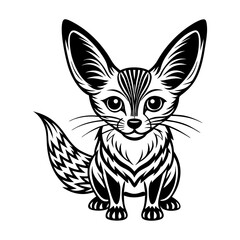 Download Cute Fennec Foxes Vector Art Illustration Eps File For Design.