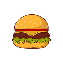 Hand-Drawn Burger Illustration