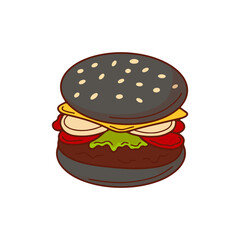 Hand-Drawn Burger Illustration