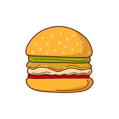 Hand-Drawn Burger Illustration