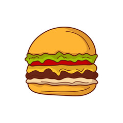 Hand-Drawn Burger Illustration