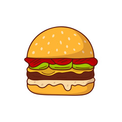 Hand-Drawn Burger Illustration