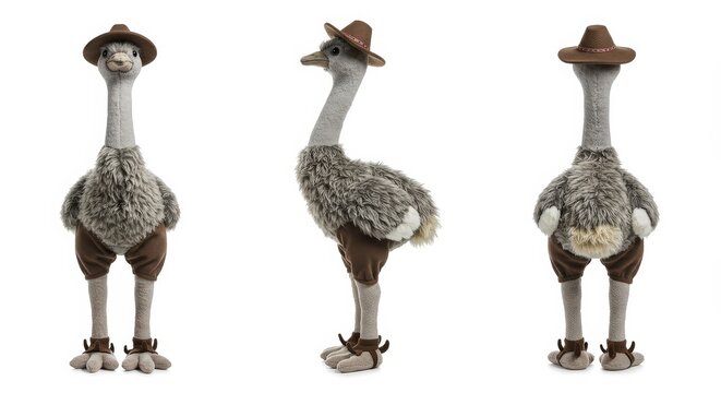 Plush Rhea Wearing Traditional Outfit at an Argentinian Malambo Festival