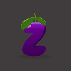 Plum letter Z,z, Bright shiny alphabet letter Z, Plum alphabet font a to z .