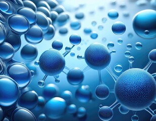 Bacteria or virus in water. Generated with AI