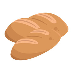 Loaves of bread. Vector