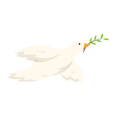 Obraz premium Dove with olive. Vector