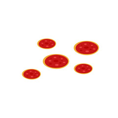 Pepperoni pizza vector illustration 