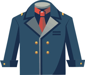 Naklejka premium A stylish peacoat vector art illustration featuring clean lines, elegant detailing, and modern design, perfect for fashion, branding, and advertising projects.