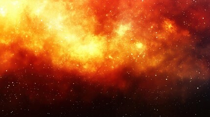 Obraz premium Fiery cosmic nebula (3)