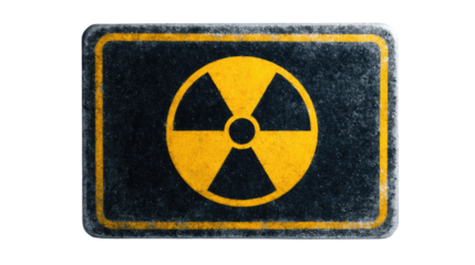 Radioactive Hazard: A visual representation of a radioactive hazard sign, a stark warning against potential danger. This sign signifies hazardous materials or environments