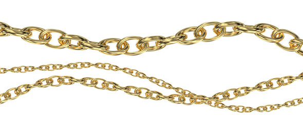 gold chain 3d render