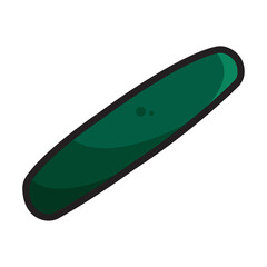 Cartoon Green Cucumber Icon. Vector