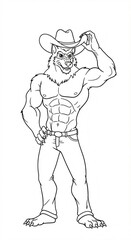 Fototapeta premium werewolf sketch 