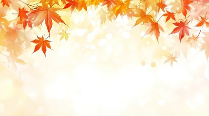 Autumnal maple leaves, a soft, warm background illustration.