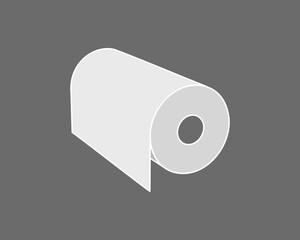 Clean minimalist graphic of a paper roll. Perfect for illustrating concepts of renewal, fresh starts, or abundance.