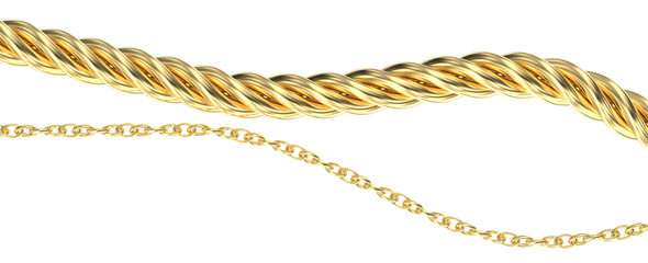 gold chain 3d render