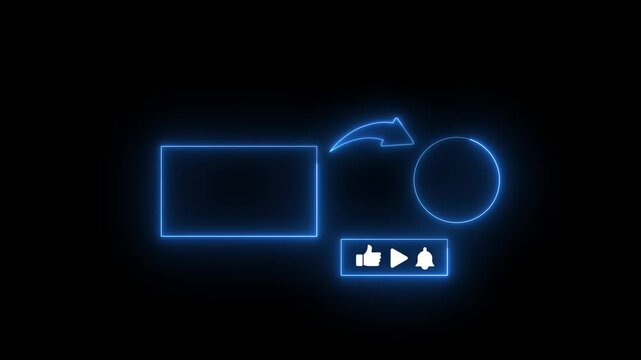 neon end screen. Subscribe button and outro for gaming and video channels Youtube End screen Outro Card subscribe to my channel.You tube end screen Outro Card subscribe  - Powered by Adobe