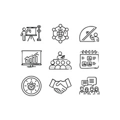 business meeting symbols vector