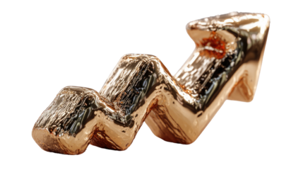 Ascending Arrow: A metallic arrow sculpture pointing upwards, a symbol of growth, progress, and the dynamic pursuit of future ambitions.