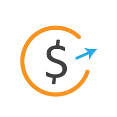 Money return icon. Vector