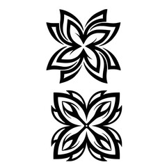 Fototapeta premium black and white flower