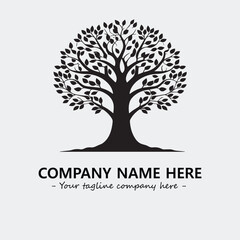 Tree Silhouette Logo Company Design Illustration Vector Graphic Image