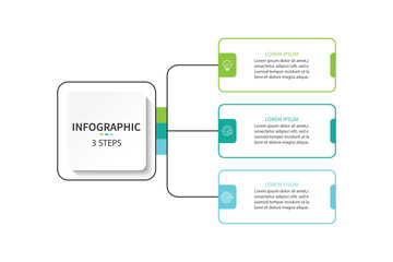 Business infographic template. 3 Step timeline journey. Process diagram, Infographic elements vector illustration.