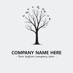 Tree Silhouette Logo Company Design Illustration Vector Graphic Image