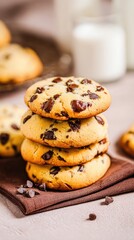 A stack of large, soft, and luscious cookies 