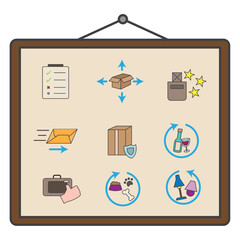 Order and feedback board. Vector