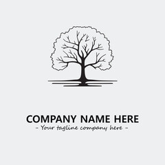 Tree Silhouette Logo Company Design Illustration Vector Graphic Image