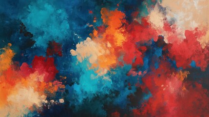 Abstract colorful paint splatter background.