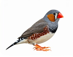 Obraz premium Australian zebra finch isolated on white