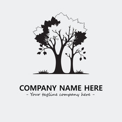 Tree Silhouette Logo Company Design Illustration Vector Graphic Image