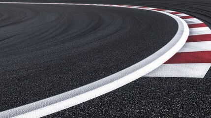 Race Track Asphalt Curve: A Stunning View of Racing's Edge