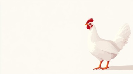 Fototapeta premium White hen illustration