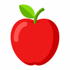 A red apple vector illustration ON White  background 