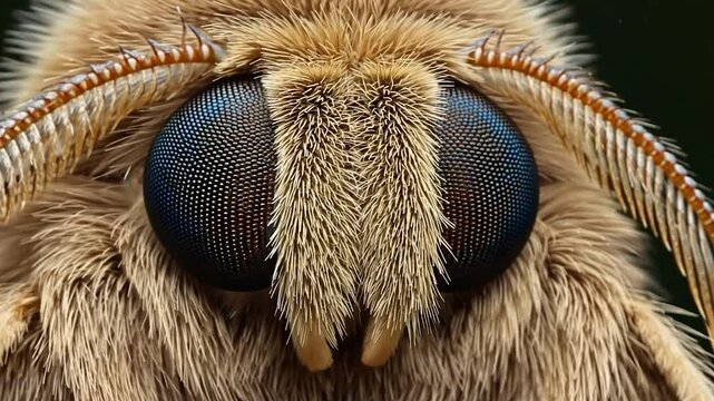 Close-up Macro Moth Face Detail