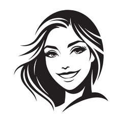 Playful Happy Face silhouette with sparkling joy – Happy Face illustration – Minimalist Happy Face vector – Happy Silhouette

