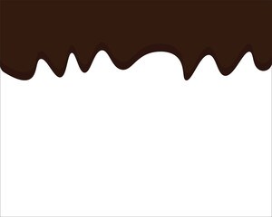 liquid chocolate on a white background