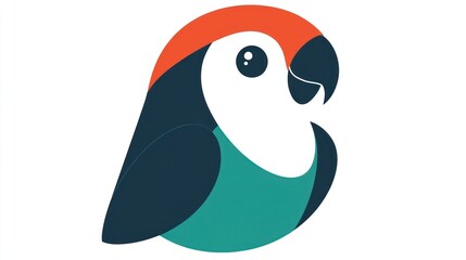 Parrot profile, stylized design