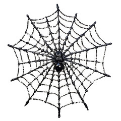 Obraz premium Halloween Spider Web Decoration isolated on a transparent background