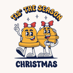 Vector illustration of a cartoon Cristmas